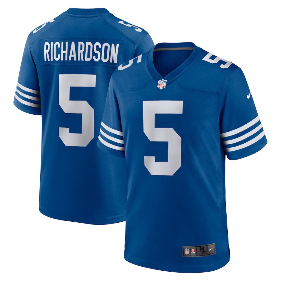 Men Indianapolis Colts #5 Anthony Richardson Nike Royal 2023 NFL Draft First Round Pick Alternate Game Jersey